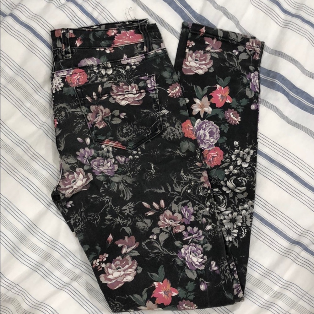Floral Stretch Skinny Jeans